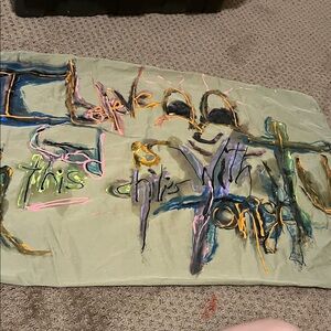 ‘I believe God is with u in this chilis tonight’ pillowcase y2k